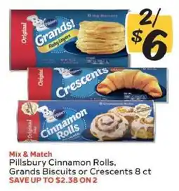 Winn Dixie Pillsbury Cinnamon Rolls, Grands! Biscuits or Crescents offer