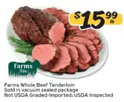 Winn Dixie Farms Whole Beef Tenderloin offer