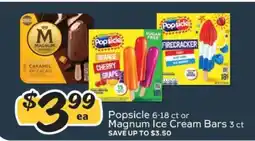 Winn Dixie Popsicle or Magnum Ice Cream Bars offer