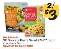 Winn Dixie SE Grocers Pasta Salad or Croutons offer