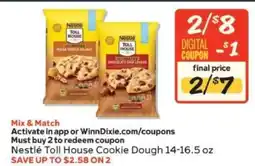Winn Dixie Nestle Toll House Cookie Dough offer