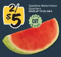 Winn Dixie Seedless Watermelon Quarters offer