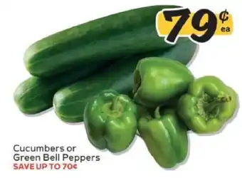 Winn Dixie Cucumbers or Green Bell Peppers offer