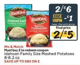 Winn Dixie Idahoan Family Size Mashed Potatoes offer