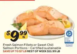 Winn Dixie Fresh Salmon Fillets or Sweet Chili Salmon Portions offer