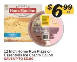 Winn Dixie 12 Inch Home Run Pizza or Essentials Ice Cream Gallon offer