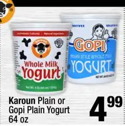Super King Markets Karoun Plain or Gopi Plain Yogurt offer
