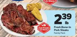 Save a Lot Fresh Bone-In Pork Steaks offer