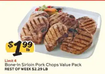 Winn Dixie Bone-In Sirloin Pork Chops Value Pack offer