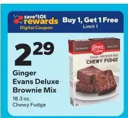 Save a Lot Ginger Evans Deluxe Brownie Mix offer