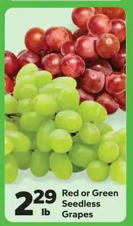 Save a Lot Red or Green Seedless Grapes offer