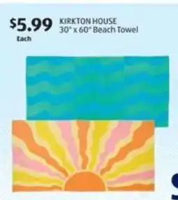 Aldi KIRKTON HOUSE Beach Towel offer