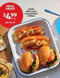 Aldi Fresh 80% Lean Ground Beef Patties offer