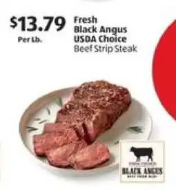 Aldi Fresh Black Angus USDA Choice Beef Strip Steak offer