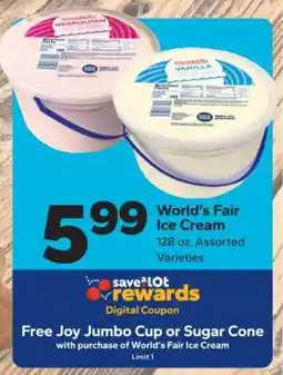 Save a Lot World's Fair Ice Cream offer