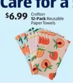 Aldi Crofton 12-Pack Reusable Paper Towels offer
