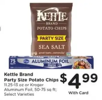 Kroger Kettle Brand Party Size Potato Chips offer