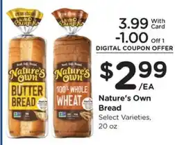 Kroger Nature's Own Bread offer