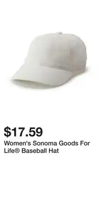 Kohl's Women's Sonoma Goods For Life Baseball Hat offer