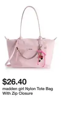 Kohl's madden girl Nylon Tote Bag With Zip Closure offer