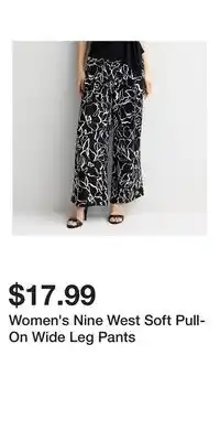 Kohl's Women's Nine West Soft Pull-On Wide Leg Pants offer