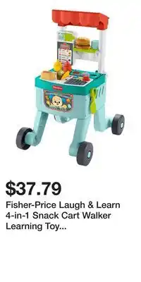 Kohl's Fisher-Price Laugh & Learn 4-in-1 Snack Cart Walker Learning Toy with 14 Play Pieces offer