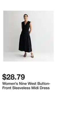 Kohl's Women's Nine West Button-Front Sleeveless Midi Dress offer
