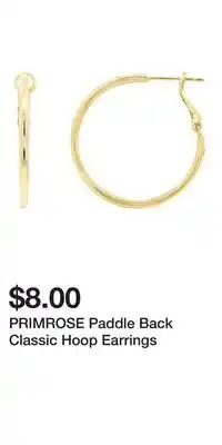 Kohl's PRIMROSE Paddle Back Classic Hoop Earrings offer