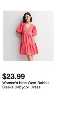 Kohl's Women's Nine West Bubble Sleeve Babydoll Dress offer