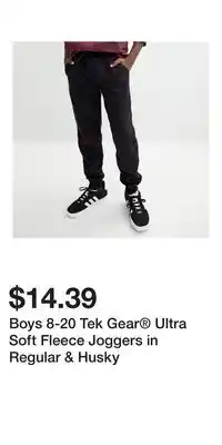Kohl's Boys 8-20 Tek Gear Ultra Soft Fleece Joggers in Regular & Husky offer