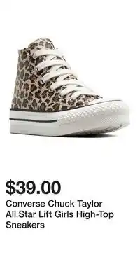 Kohl's Converse Chuck Taylor All Star Lift Girls High-Top Sneakers offer