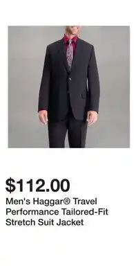 Kohl's Men's Haggar Travel Performance Tailored-Fit Stretch Suit Jacket offer
