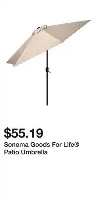 Kohl's Sonoma Goods For Life Patio Umbrella offer