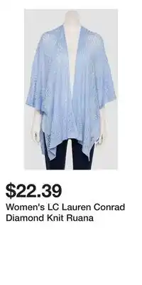 Kohl's Women's LC Lauren Conrad Diamond Knit Ruana offer