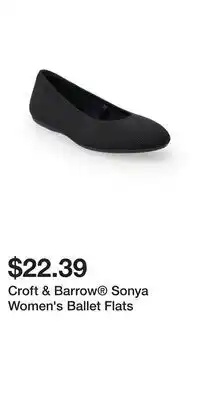Kohl's Croft & Barrow Sonya Women's Ballet Flats offer