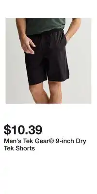 Kohl's Men's Tek Gear 9-inch Dry Tek Shorts offer