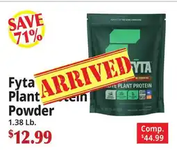 Ocean State Job Lot Fyta Elite Plant Protein Powder offer