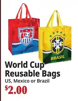 Ocean State Job Lot World Cup Reusable Bags offer