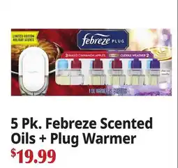 Ocean State Job Lot 5 Pk. Febreze Scented Oils + Plug Warmer offer