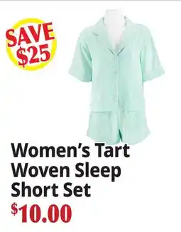 Ocean State Job Lot Women's Tart Woven Sleep Short Set offer
