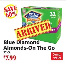 Ocean State Job Lot Blue Diamond Almonds-On The Go offer
