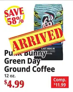 Ocean State Job Lot Punk Bunny Green Day Ground Coffee offer