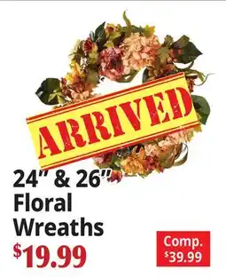 Ocean State Job Lot 24 & 26 Floral Wreaths offer