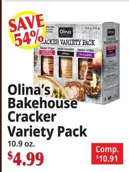 Ocean State Job Lot Olina's Bakehouse Cracker Variety Pack offer