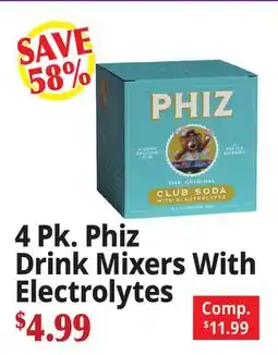 Ocean State Job Lot 4 Pk. Phiz Drink Mixers With Electrolytes offer