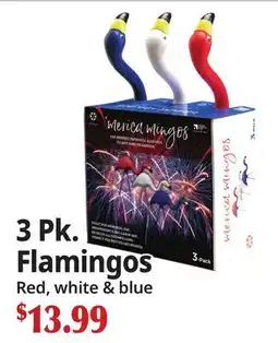 Ocean State Job Lot 3 Pk. Flamingos offer