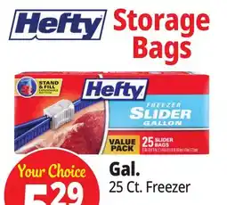 Ocean State Job Lot Hefty Freezer Gallon Slider Bags 25 Count offer