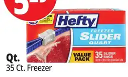 Ocean State Job Lot Hefty Storage Quart Slider Bags 40 Count offer