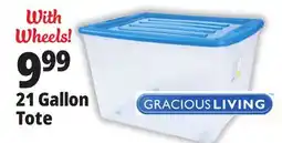 Ocean State Job Lot Gracious Living Stackable Storage Tote with Wheels offer