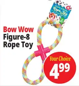 Ocean State Job Lot Bow Wow Figure-8 Rope Toy offer